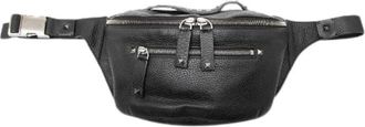 Valentino Pre-owned Rockstud Leren Heuptas - Dames - Vintage Heuptassen - Zwart - ONE Size - Leer - Vintage