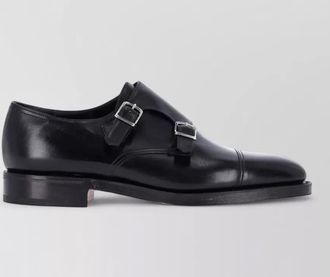 John Lobb leather monk shoes
