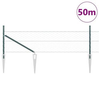 Berkfield Home Hexagon Fence Green 0.5x50 m Steel