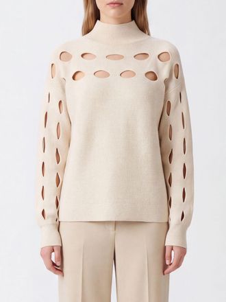 Liviana Conti Maglia Dorothy slim fit in misto cashmere con cut-out