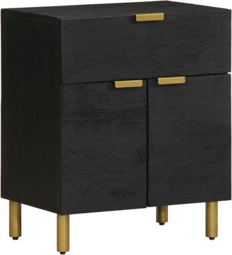 vidaXL Comodino Nero 50x33x60 cm in Legno Multistrato - Vidaxl