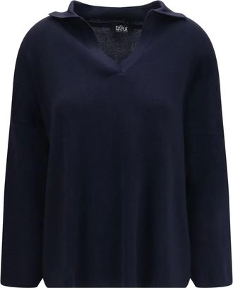 adidas by Stella McCartney Wol met polokraag trui - Dames - Sport - Blauw - Maat: M Wol