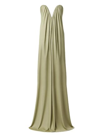 New Arrivals Olivienne heart-neck maxi dress - Green