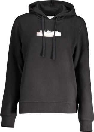 Calvin Klein Cotton Sweater - Dames - Hoodies - Zwart - XL - Katoen - Hoodies & sweatvesten