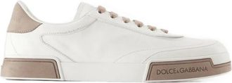 Dolce & Gabbana Paneled Leather Low-Top Sneakers - Heren - Sneakers - Wit - 39 EU - Leer - Schoenen