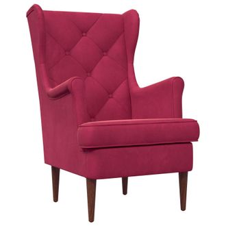 vidaXL Sill&oacute;n Rojo Vino Terciopelo Vidaxl