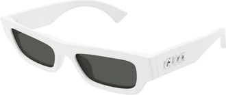 Gucci Sunglasses, male, White, 52 MM, Rectangular Sunglasses