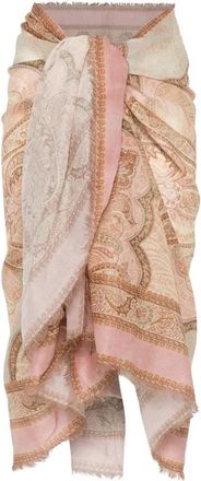 Zimmermann Badmode, Dames, Veelkleurig, ONE Size, Katoen, Geprinte Katoenen Pareo