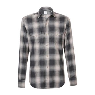 Eleventy Casual Shirts, male, Multicolor, Size: 2XL Check Cotton Lyocell Shirt