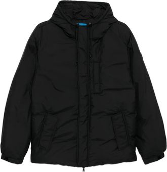 Sport b. Gewatteerd jack met logopatch - Zwart