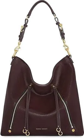 Rebecca Minkoff Rivington Hobo Womens Handbags Sable, Leather