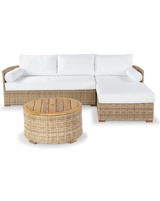 Safavieh Couture Anguilla Wicker Storage Outdoor Coffee Table