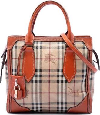 Burberry Pre-owned Honeywood Schoudertas - Dames - Vintage Schoudertas - Beige - ONE Size - Leer - Vintage