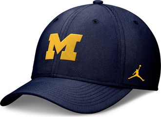 Nike Jordan Mens Michigan Classic Jordan Brand Dri-FIT College Hat in Blue | JC3A41SMWN-RY6