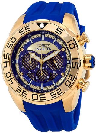 Invicta Speedway Chronograph Blue Dial Blue Silicone Mens Watch 26302