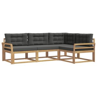 vidaXL Conjunto De Sof&aacute;s De Exterior 3 Pcs Blanco Y Antracita Vidaxl