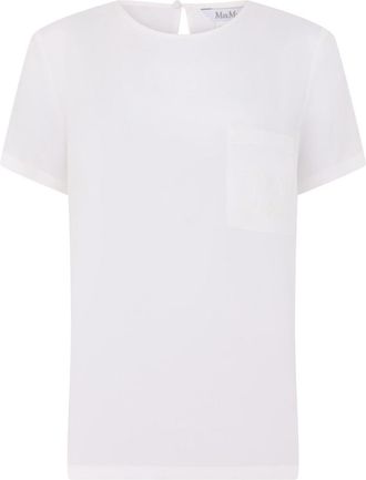 Max Mara White Round Neck T-Shirt
