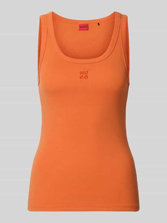 HUGO BOSS Regular Fit Tanktop aus Baumwoll-Mix Modell DATAMIA in Orange, Gr&ouml;&szlig;e XXL