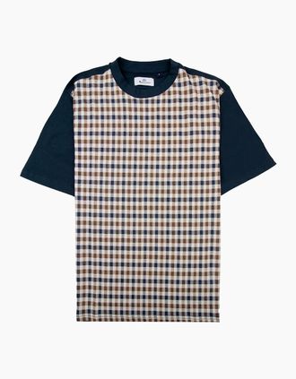 Aquascutum Mens Aquascutum Iconic Front T Shirt Navy 11 - Size: 44