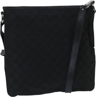 Gucci Black Canvas Shoulder Bag (Pre-Owned)