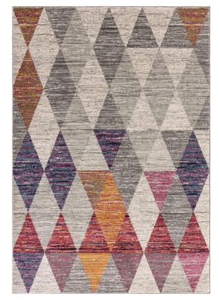 Novatrend Alfombra tejida plana moderna rosa 200x290 cm