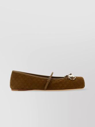 Gucci suede horsebit ballerina shoes
