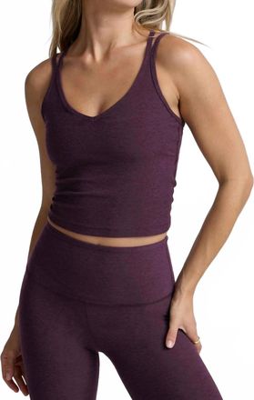 Beyond Yoga Spacedye Get Across Tank Top In Eggplant Purple Heather