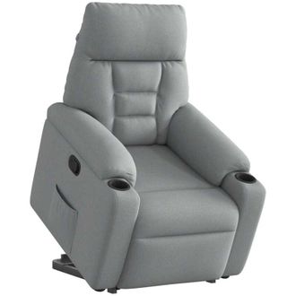 vidaXL Vidaxl - Sill&oacute;n Reclinable Elevable De Tela Gris Claro