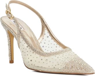 Dune London Ladies COMPASSIONATE Sling Back Hotfix Courts Size UK 5 Stiletto Heel Slingbacks