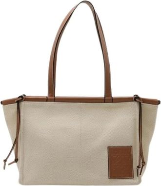 Loewe Pre-owned Tote Bags, male, Beige, Size: ONE SIZE Pre-owned Cushion Small Tote Bag