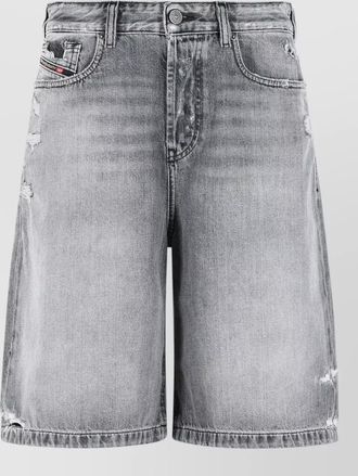Diesel denim relaxed-fit knee-length bermuda shorts