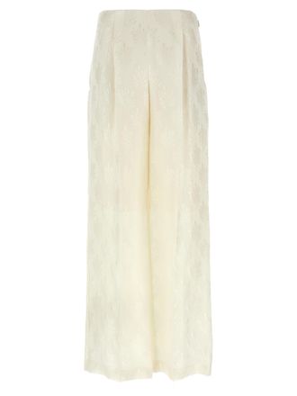 Fendi White Silk Casual Womens Pants