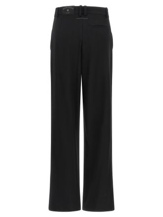 Maison Margiela Wide-Leg Virgin Wool Trousers - Black