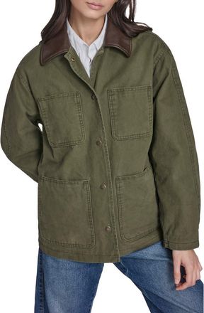 Levi's Contrast Collar Field Jacket in Olive at Nordstrom, Size X-Large