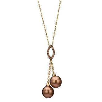 Le Vian Ladies Chocolate Pearls Necklaces set in 14K Honey Gold