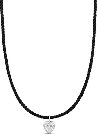 SHYMI Cord Necklace with Fancy Shape Pendant -.925 Sterling Silver, 14k Gold-Plated - Rhodium Plated, Cubic Zirconia, Adjustable Chain