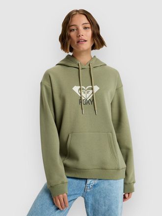 Roxy Surf Stoked Brushed Art Felpa con Cappuccio verde