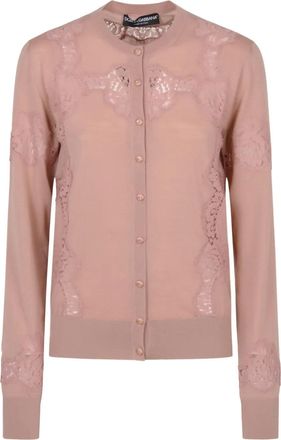 Dolce & Gabbana Cardigan DNA con pizzo - Rosa
