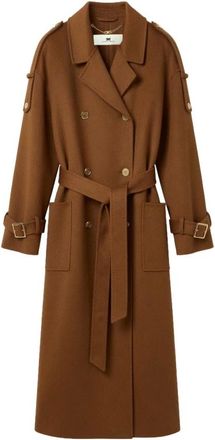 Elisabetta Franchi Mujer, Abrigos, Marr&oacute;n, Talla: S