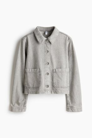 H&M Jeansjacke - Helles Denimgrau