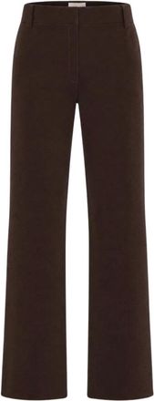 Marella Pantalones Rectos Emmbaldi - Trousers - Mujer - Marr&oacute;n - 2XS