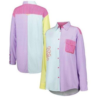 Terez Womens Terez New York Mets Button-Up Shirt in Blue at Nordstrom, Size X-Large