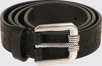 Etro Reversible Paisley Pattern Embossed Calf Leather Belt