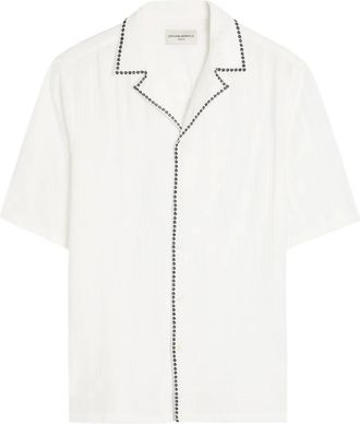 Officine G&eacute;n&eacute;rale Eren embroidered shirt - White