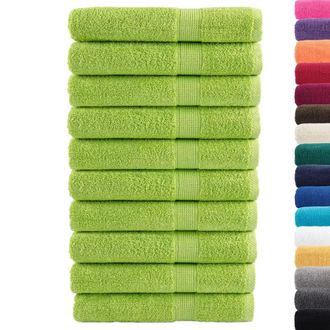 Berkfield Home Premium Towels SOLUND 10 pcs Apple Green 100x200 cm 600 gsm