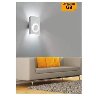 Trade Shop Trade Shop Traesio - Trade Shop - Applique In Gesso Rettangolare Up & Down Lampada Contemporanea Attacco G9 Gs-e40