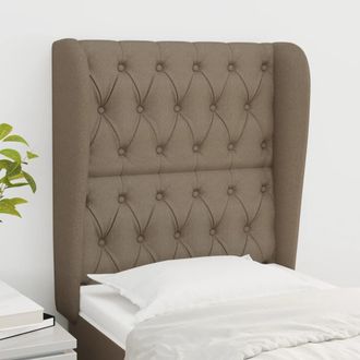 vidaXL Cabecero Con Orejas De Tela Gris Taupe 83x23x118/128 Cm Vidaxl