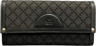 Gucci Pre-owned Lange portemonnee (bi-fold) - Dames - Vintage Accessoires - Zwart - ONE Size - Leer - Vintage