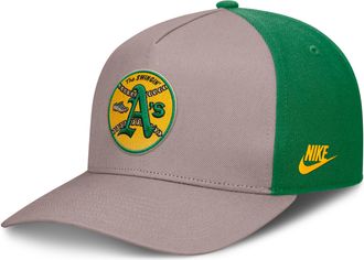 Nike Athletics Cooperstown Rise Nike Mens MLB A-Frame Adjustable Hat in Brown | NB1A0KJCOKA-LCD