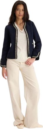 Ines De La Fressange Misia Jas - Dames - Blazers - Blauw - S - Katoen - Jassen